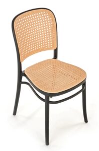 Ażurowe krzesło w stylu boho – Pini, beżowy, 52 cm x 86 cm x 41 cm, Balter Premium
