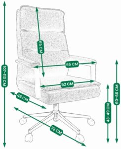 Jasnoszary fotel obrotowy L4-F19 – ergonomiczne podłokietniki, regulacja nachylenia, stalowa baza