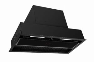 Okap BERG KOMO podszafkowy 60 cm – wydajność 713 m3/h, czarne szkło, metalowy korpus
