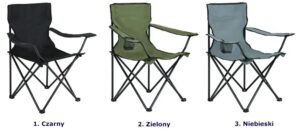 Szare krzesło kempingowe A3-G67 – lekkie, trwałe, praktyczne, 1,75 kg, materiał textilene