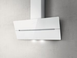 Elica Okap przyścienny WISE WH/A/90 – minimalistyczny design, czarne szkło, białe szkło
