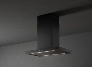 FALMEC Plane Plus NRS 120 – przyścienny wyciąg kuchenny, technologia NRS, czarny, 120 cm