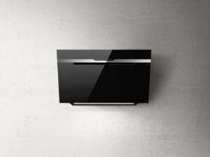 Elica Okap przyścienny Majestic BL/A/90 – minimalistyczny design, stal nierdzewna, czarne szkło