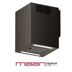 Maan Okap przyścienny Ponza Mini W 430 – kominowy, czarny, stal lakierowana