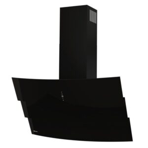 Okap Globalo Vintio 90.2 Black – skośny, energooszczędny, czarny, stal i szkło