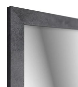 Prostokątne wiszące lustro ścienne w betonowej ramie G2-Z43 – nowoczesny design, uniwersalny styl, 127 cm x 47 cm, szkło hartowane, płyta MDF