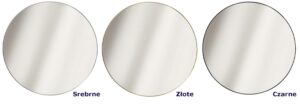 Okrągłe lustro złote E4-A64 – eleganckie, minimalistyczne, 55 cm x 55 cm, podwójnie hartowane szkło