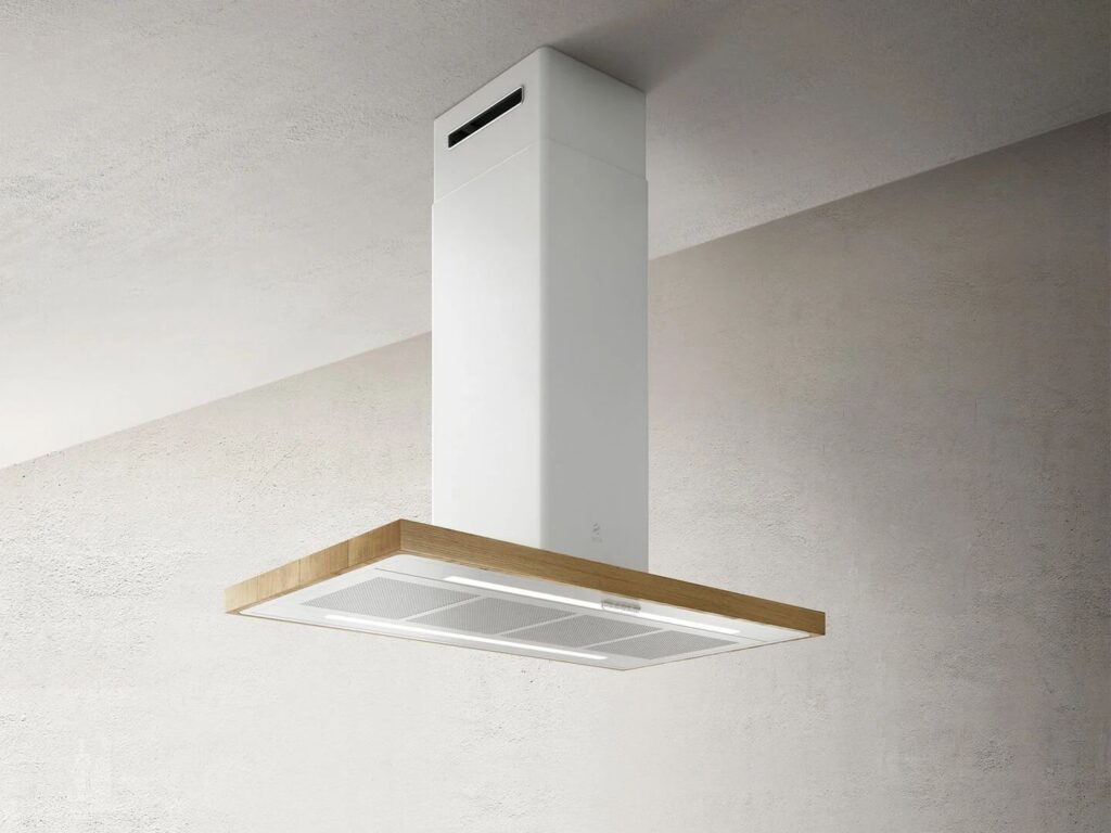 Elica Okap wyspowy BIO ISLAND WH/A/120 ROVERE – elegancki design, funkcjonalność, 120 cm