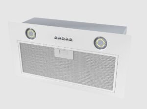 SeeNERGY B-IN SLIM 52 WH – wydajność 133/251 m3/h, klasa energetyczna C, biały kolor, stalowe wykończenie