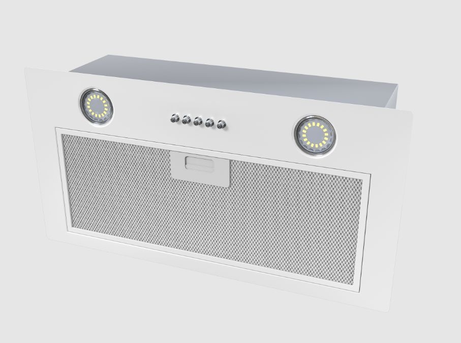 SeeNERGY B-IN SLIM 52 WH – wydajność 133/251 m3/h, klasa energetyczna C, biały kolor, stalowe wykończenie