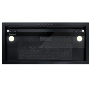 Okap GLOBALO DISMO 60.1 Black – kompaktowy, czarny, do zabudowy, z oświetleniem LED