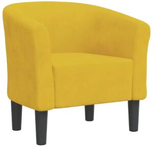 Żółty welurowy fotel wypoczynkowy – Jivo, elegancki design, komfortowe siedzisko, trwałe materiały