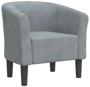 Ciemnoszary fotel klubowy Jivo – elegancki, komfortowy, uniwersalny design, materiał velvet