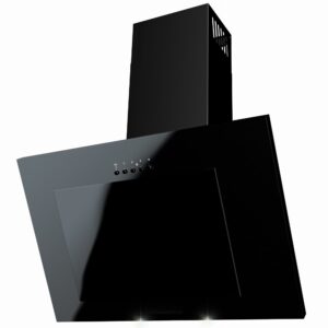 ICEBERG Okap Fugo 45 czarny – przyścienny, 340 m3/h, 3 poziomy mocy, z oświetleniem LED