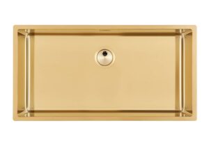Foster Skin R12 Bowl 80×40 Undermount Gold – podwieszany zlew, stal nierdzewna, złote wykończenie, 1 miska
