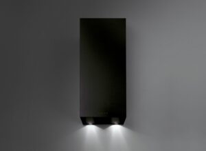 FALMEC Mira Black Isola 40 – wyciąg szczelinowy, 800 m³/h, stal lakierowana czarna, LED