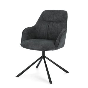 Bolzano Grando Fotel – nogi stalowe, siedzisko poliestrowe, szary, 59×65