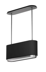 CIARKO Mono W Black okap wyspowy 90 cm – nowoczesny design, sterowanie gestami, oświetlenie LED