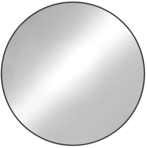 Czarne okrągłe lustro w metalowej ramie D8-G35 – nowoczesny design, czysta tafla, cienka ramka