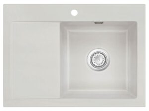 Systemceram Mera 70 Alu – zlewozmywak ceramiczny, korek manualny, wysoka jakość, elegancki design