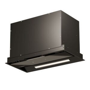Maan Hyperion Czarny 60cm – okap wkład, dotykowe sterowanie, stal lakierowana/szkło