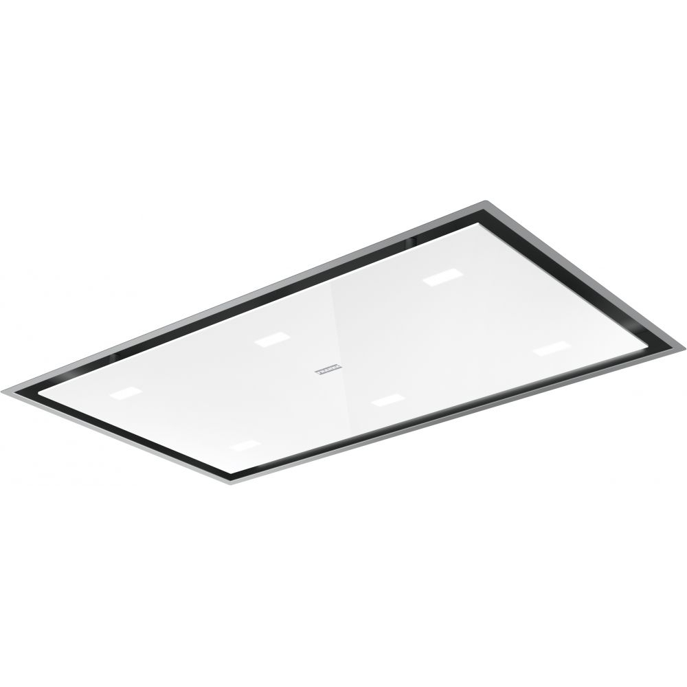FRANKE FCMA 90 C WHG A – okap sufitowy, stal szlachetna, białe szkło, 900 mm
