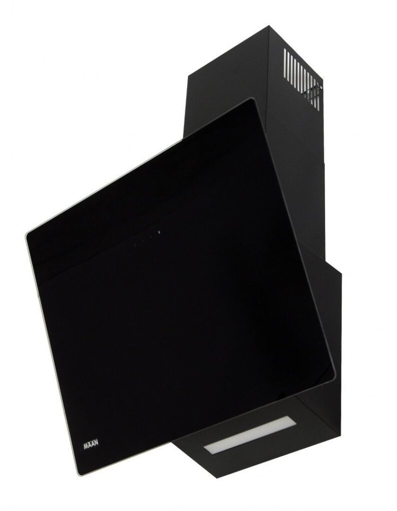 MAAN Rodo Slider 60 – przyścienny okap kuchenny, czarny, 60 cm, szkło hartowane