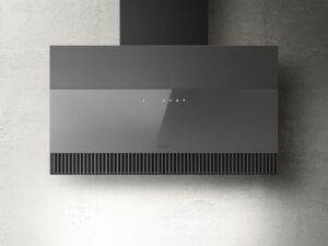 Elica Okap przyścienny SUPER PLAT GR/F/80 – minimalistyczny design, czarne i szare szkło