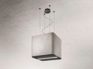 Elica Okap wyspowy PIX CONCRETE/F/42 – wydajność 620 m3/h, klasa energetyczna A, kolor cementowy