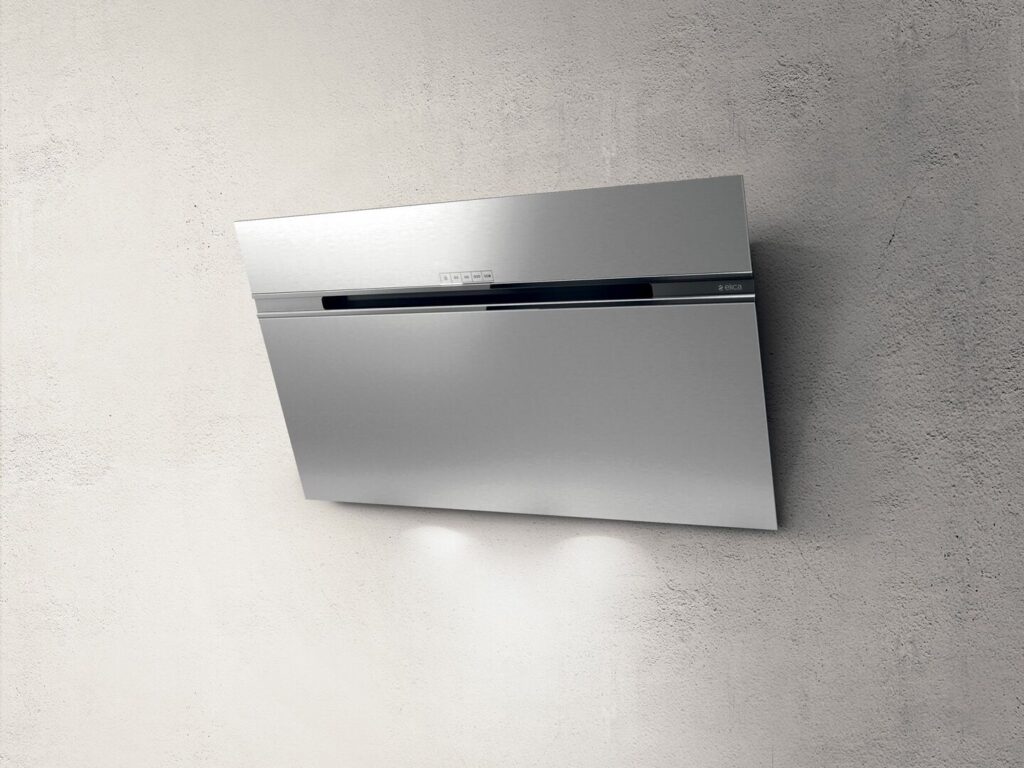 Elica Okap przyścienny STRIPE IX/A/90 – minimalistyczny design, stal nierdzewna, czarne szkło