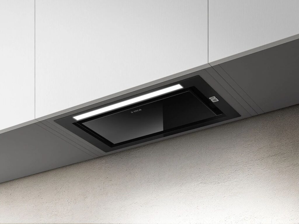 Elica Okap do zabudowy HIDDEN 2.0 – funkcja Wi-Fi, stal nierdzewna, efekt satynowej czerni, 60 cm