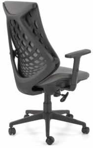 Nowoczesny szary fotel obrotowy do biura N8-S29 – ergonomiczne oparcie, regulowane podłokietniki, popiel