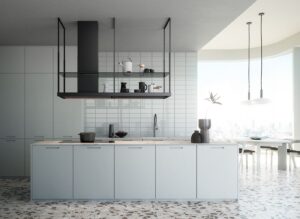 FALMEC Europa Black Isola 175 – wyciąg szczelinowy, 800 m³/h, czarny matowy