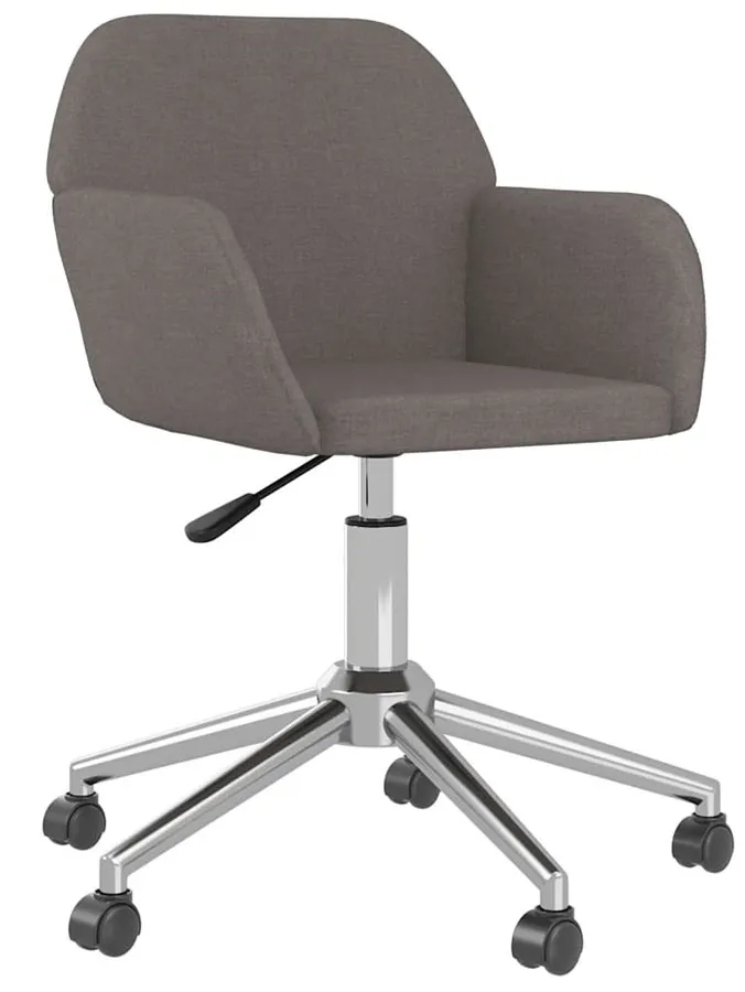 Ciemnoszary fotel obrotowy Slik – ergonomiczny, minimalistyczny, regulacja wysokości, metalowa konstrukcja