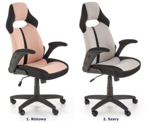 Szary Fotel Tapicerowany Obrotowy P1-R40 – ergonomiczny, regulowane podłokietniki, wysokość siedziska 48-58 cm, materiał Balter premium