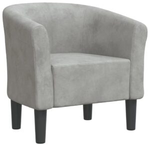 Jasnoszary fotel klubowy Jivo – elegancki design, komfortowe siedzisko, wysoka jakość wykonania