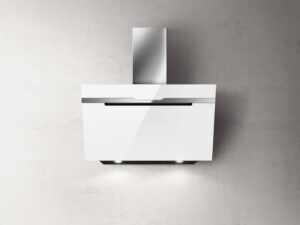 Elica Okap przyścienny Majestic WH/A/90 – wydajny silnik, minimalistyczny design, stal nierdzewna, szklane wykończenie