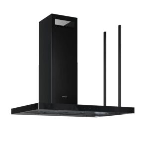Okap Globalo Noelia Isola 120.1 Black – nowoczesny design, wysoka wydajność, stal i szkło