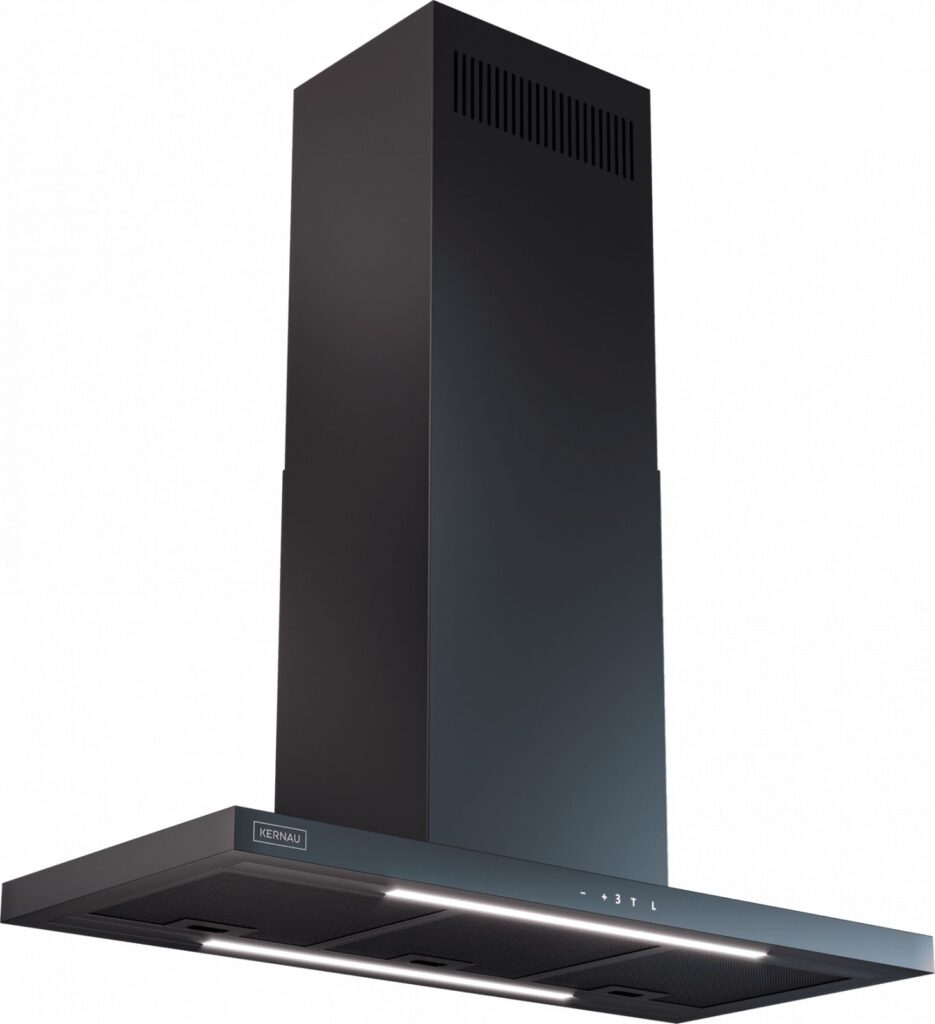 Okap Kernau KCH 1090 B Island Kitchen Connect – wysokowydajny, nowoczesny, czarny, wyspowy