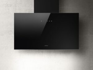 Elica Okap przyścienny PLAT BL/F/80 – innowacyjna funkcjonalność, czarne/białe szkło, 80 cm