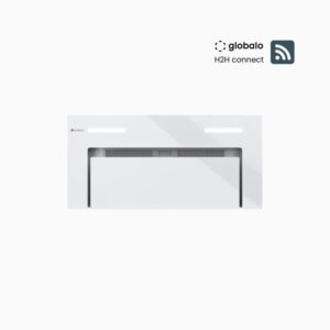 Okap GLOBALO GINGERO 60.2 H2H WHITE – bezprzewodowe sterowanie, minimalistyczny design, hartowane szkło