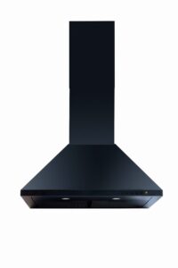 ICEBERG Okap PIRAMID 60 BLACK – nominalna wydajność 450 m3/h, 3 poziomy mocy, czarny kolor