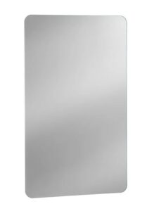 Lustro łazienkowe z oświetleniem LED D7-P61 – podwójnie hartowane szkło, biały połysk, 50×80 cm