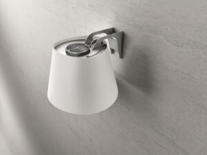 Elica Okap wyspowy Juno WH/F/50 – pochłaniacz, stal nierdzewna, biały, Ø 50 cm