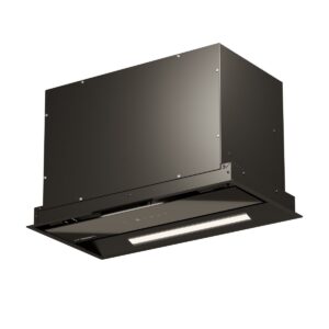 Maan Hyperion Czarny 60cm – wkład okapowy, stal lakierowana, szkło