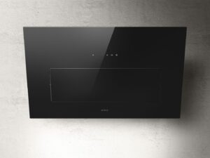 ELICA Okap przyścienny BLOOM BL/A/85 – funkcjonalność, wyciąg, czarne szkło, aluminiowy filtr