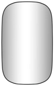 Lustro owalne w czarnej ramie 80×50 cm – Kogo 4X, nowoczesny design, funkcjonalność, szkło, PVC