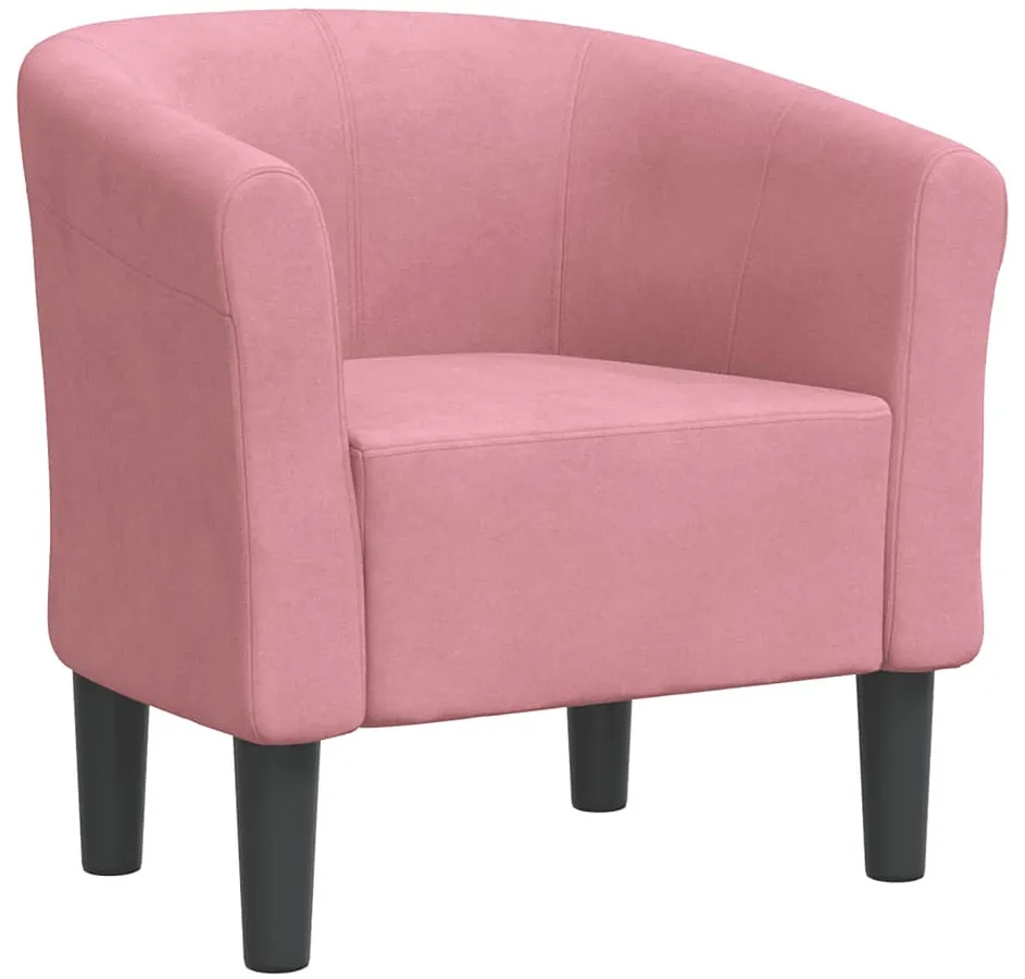 Różowy fotel tapicerowany welurowy – Jivo, elegancki design, komfortowe wypełnienie