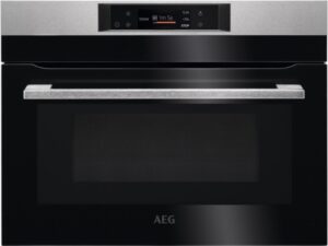 AEG KMK721880M Kompaktowa mikrofala do zabudowy – funkcja grilla, pojemność 42 l, stal szlachetna