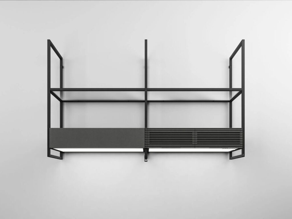 Elica Okap wyspowy OPEN SUITE BL MAT/F/160 – modułowa konstrukcja, satynowa czerń, 80/160 cm